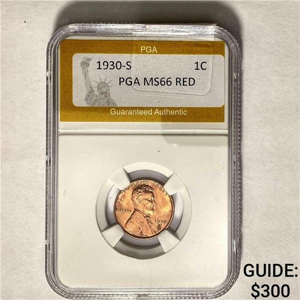 1930-S 1C PGA MS66 RED