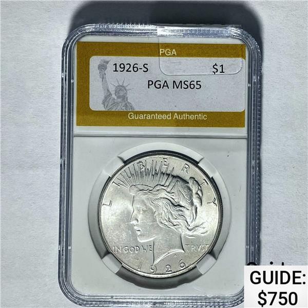 1926-S Peace Dollar PGA MS65