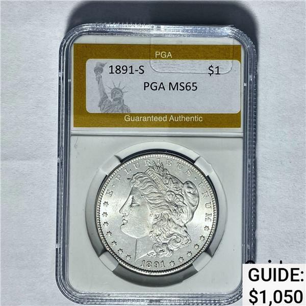 1891-S Morgan Dollar PGA MS65