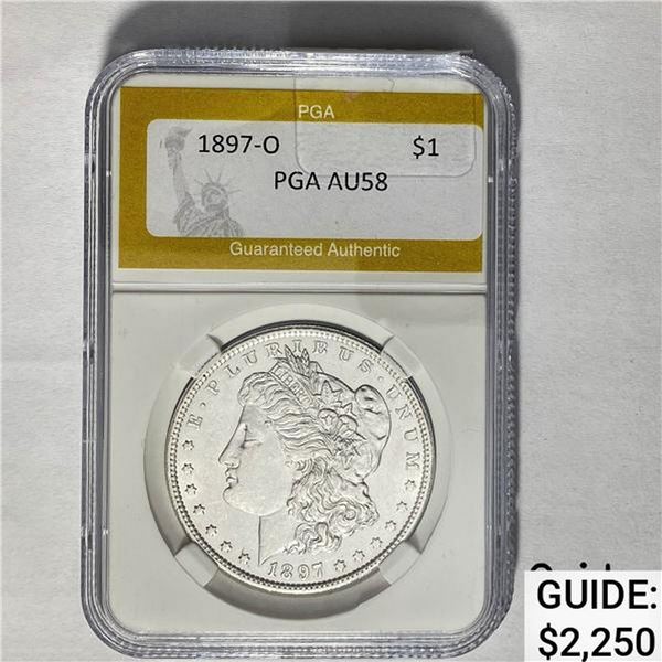 1897-O Morgan Dollar PGA AU58
