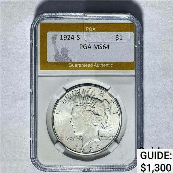 1924-S Silver Dollar PGA MS64