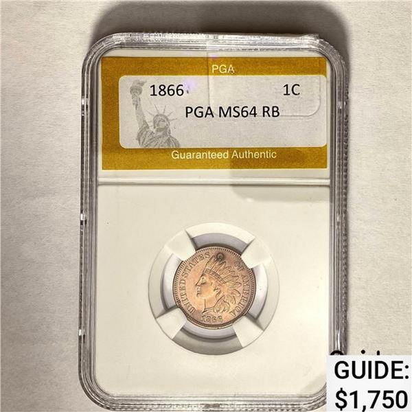 1866 1C PGA MS64 RB