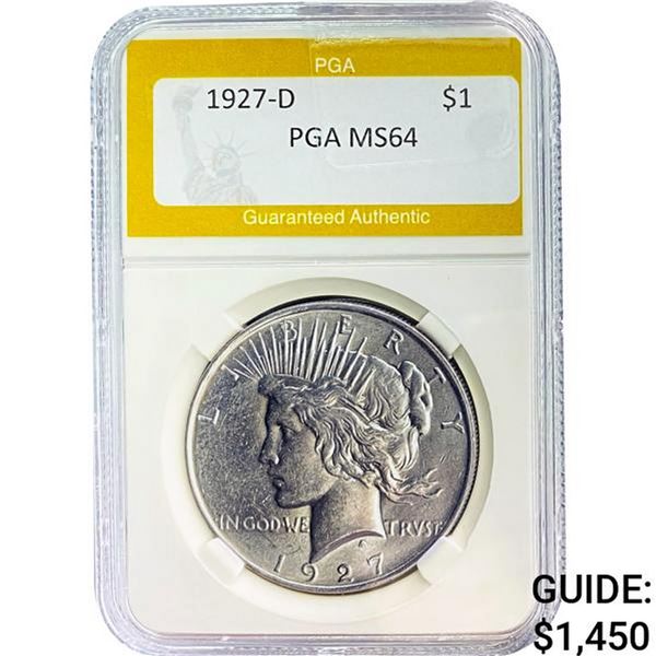 1927-D Peace Dollar PGA MS64