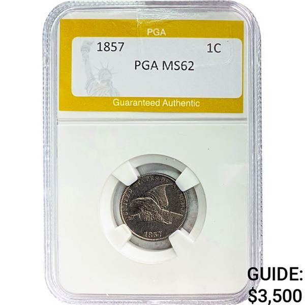 1857 Flying Eagle Cent PGA MS62