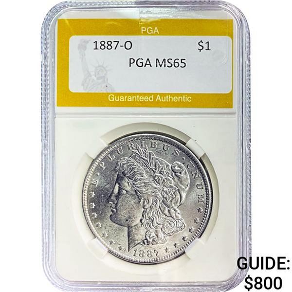 1887-O Morgan Dollar PGA MS65