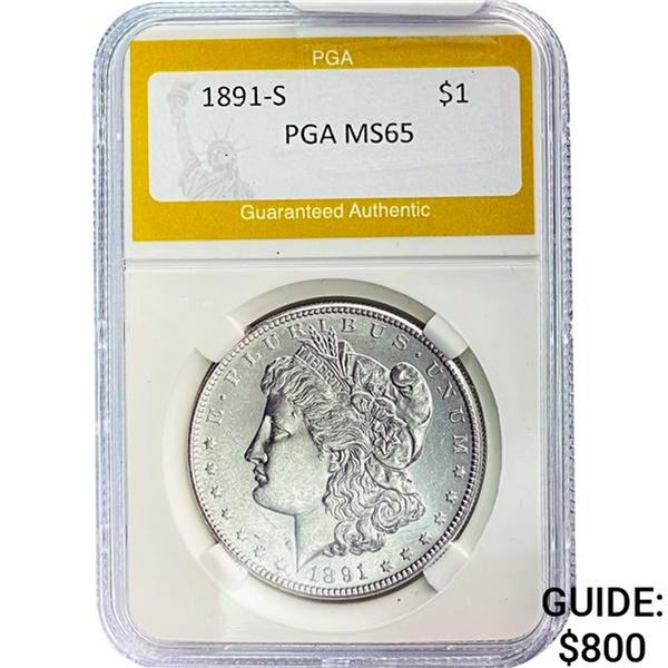 1891-S Morgan Dollar PGA MS65