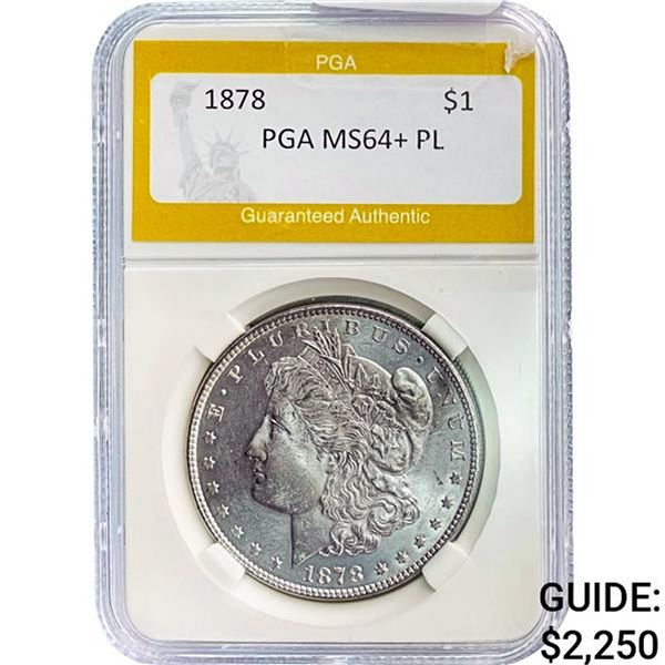 1878 Rev 79 Morgan Dollar PGA MS64+ PL