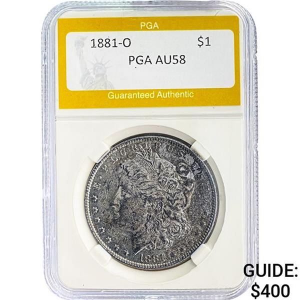 1881-O Morgan Dollar PGA AU58