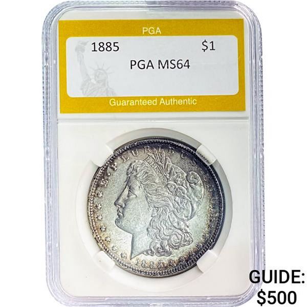 1885 Morgan Silver Dollar PGA MS64