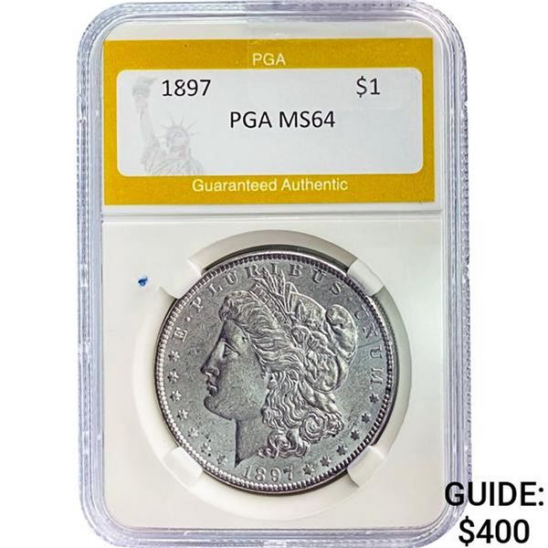 1897 Morgan Silver Dollar PGA MS64
