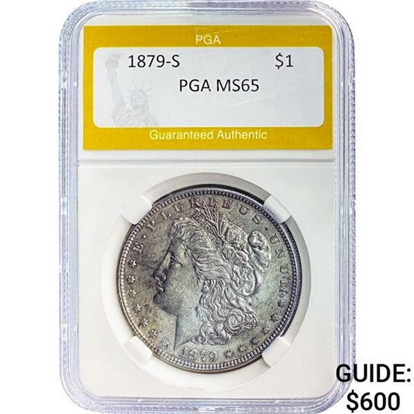1879-S Morgan Silver Dollar PGA MS65