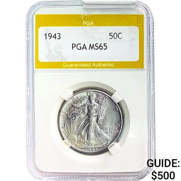 1943 Walking Liberty Half Dollar PGA MS6