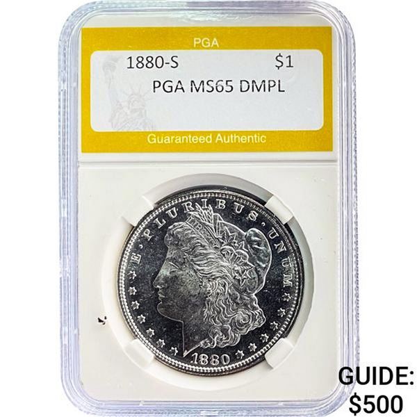 1880-S Morgan Dollar PGA MS65 DMPL