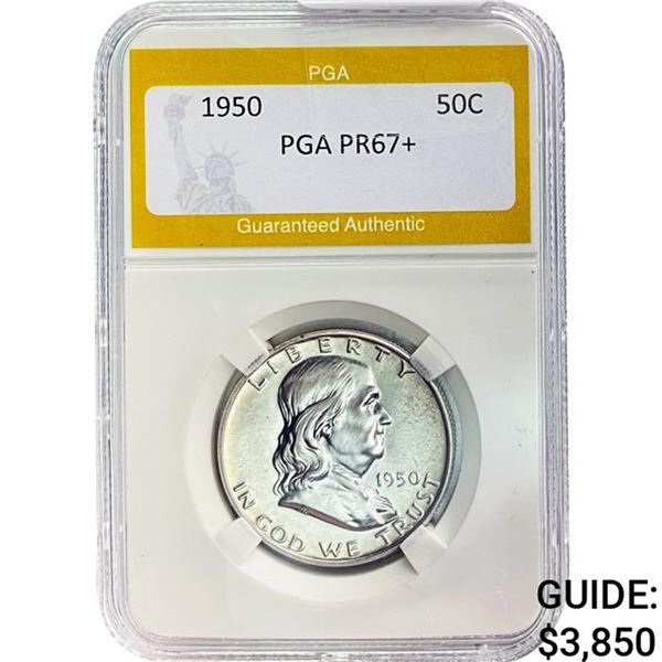 1950 Franklin Half Dollar PGA PR67+
