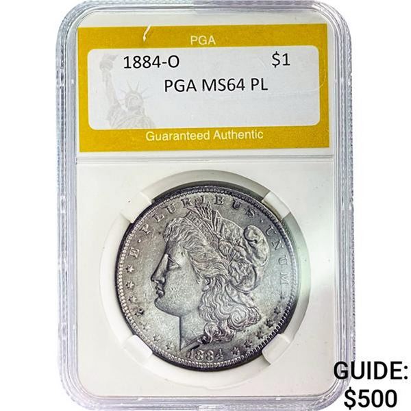 1884-O Morgan Dollar PGA MS64 PL