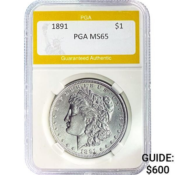 1891 Morgan Silver Dollar PGA MS65