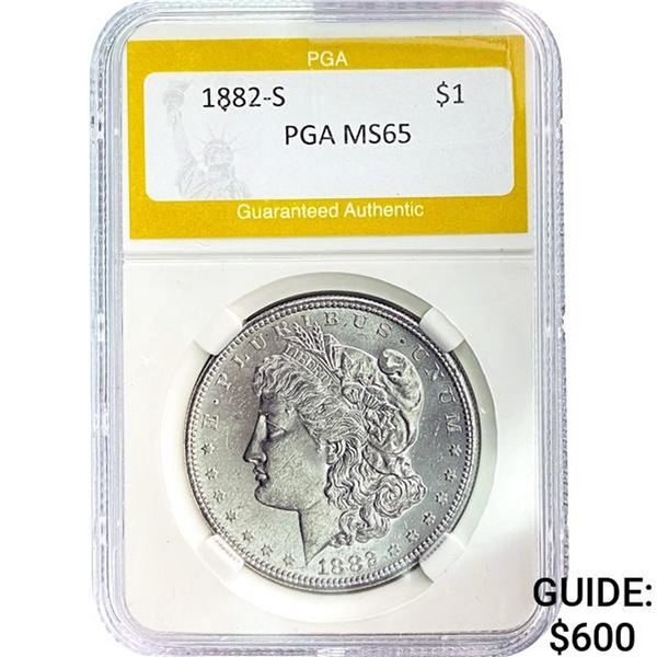 1882-S Morgan Silver Dollar PGA MS65