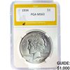 1934 Peace Dollar PGA MS63