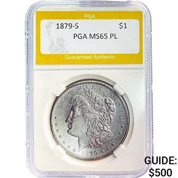 1879-S Morgan Dollar PGA MS65 PL