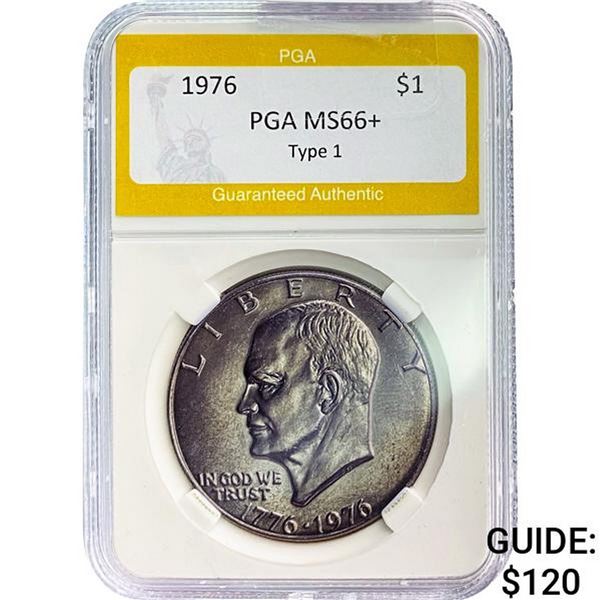 1976 $1 Eisenhower Dollar PGA MS66+
