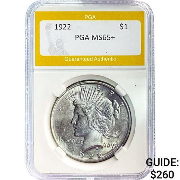 1922 Peace Dollar PGA MS65+