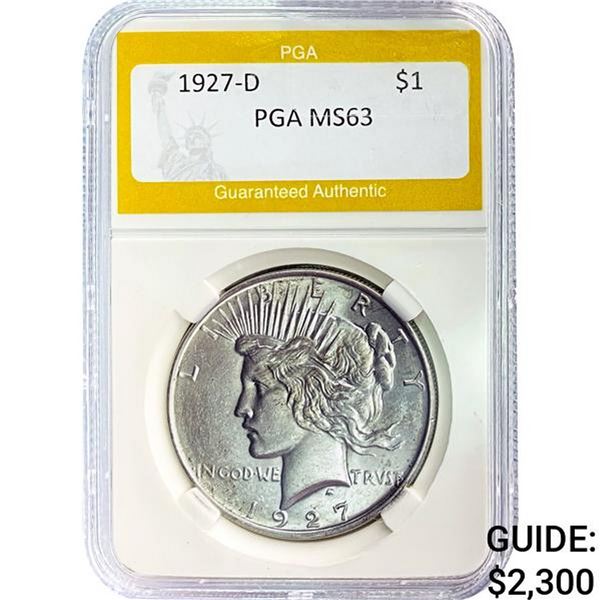 1927-D Peace Dollar PGA MS63
