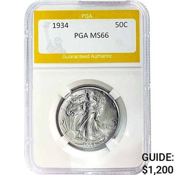 1934 Walking Liberty Half Dollar PGA MS6
