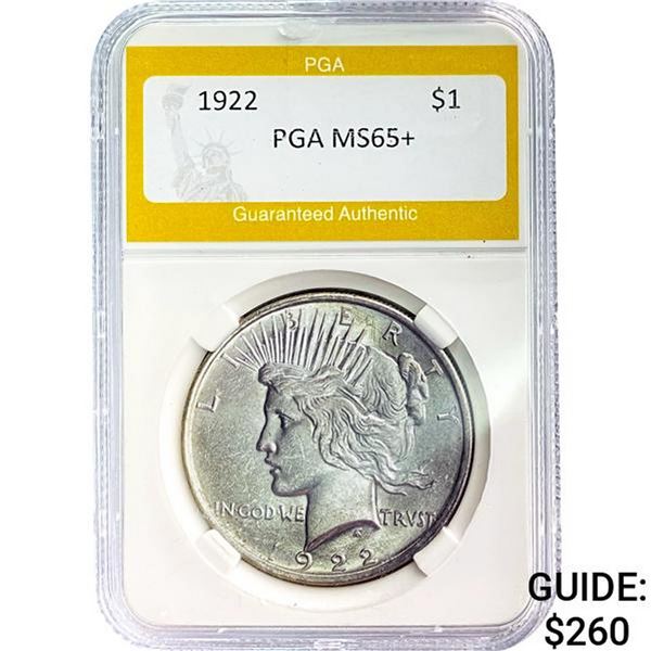 1922 Peace Dollar PGA MS65+