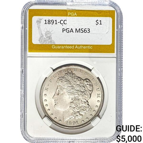 1891-CC Morgan Dollar PGA MS63