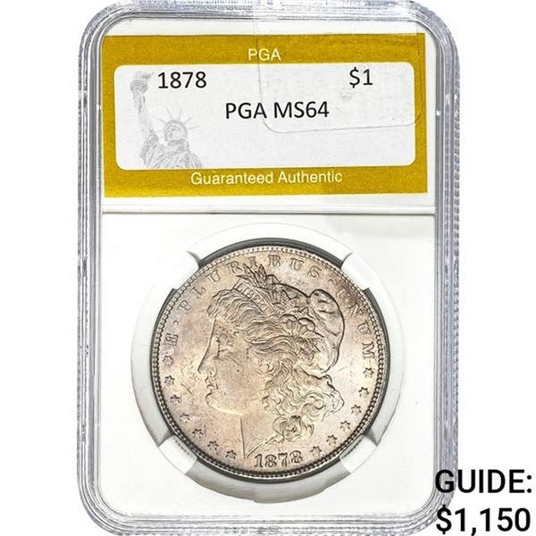 1878 Morgan Silver Dollar PGA MS64
