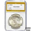 Image 1 : 1922 Peace Dollar PGA MS65