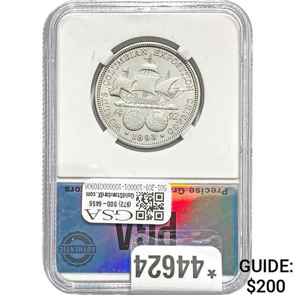 1893 Columbian Half Dollar PGA MS65