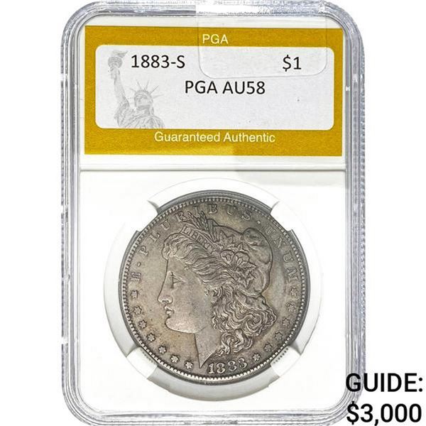 1883-S Morgan Dollar PGA AU58