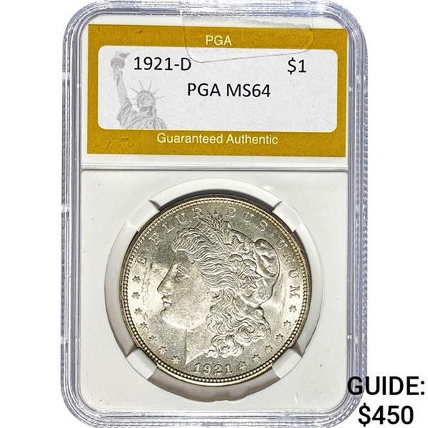 1921-D Morgan Dollar PGA MS64