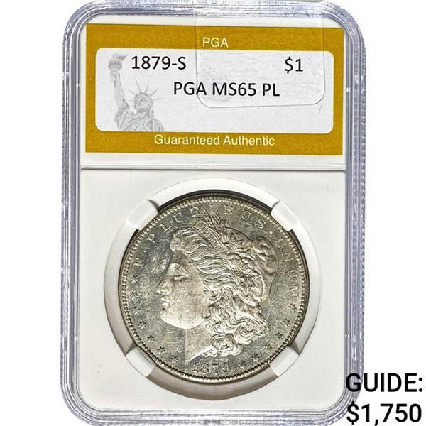 1879-S Morgan Dollar PGA MS65 PL
