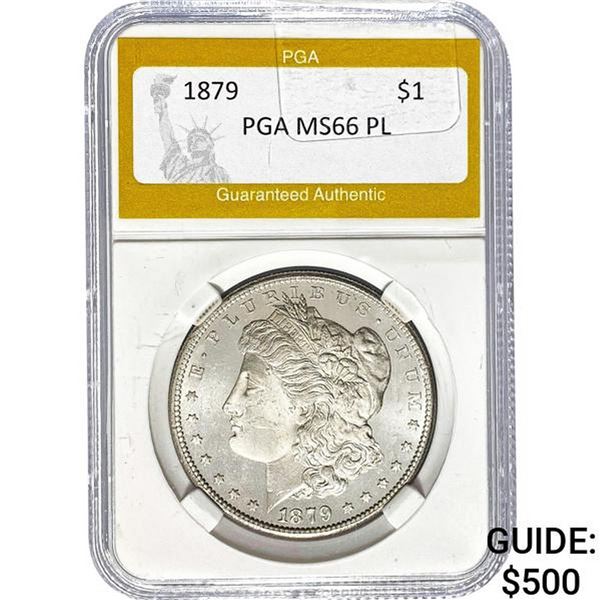 1879 Morgan Silver Dollar PGA MS66 PL