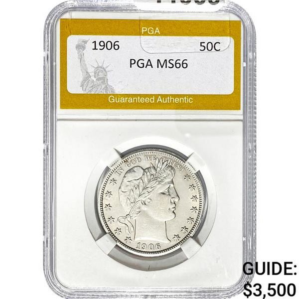 1906 Barber Half Dollar PGA MS66