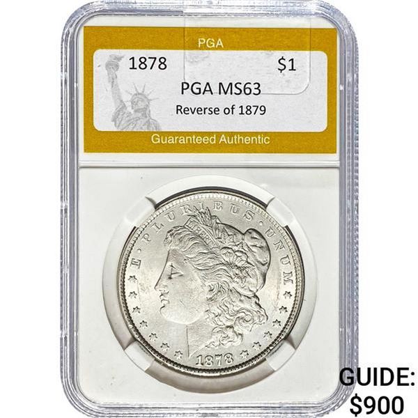 1878 Morgan Silver Dollar PGA MS63