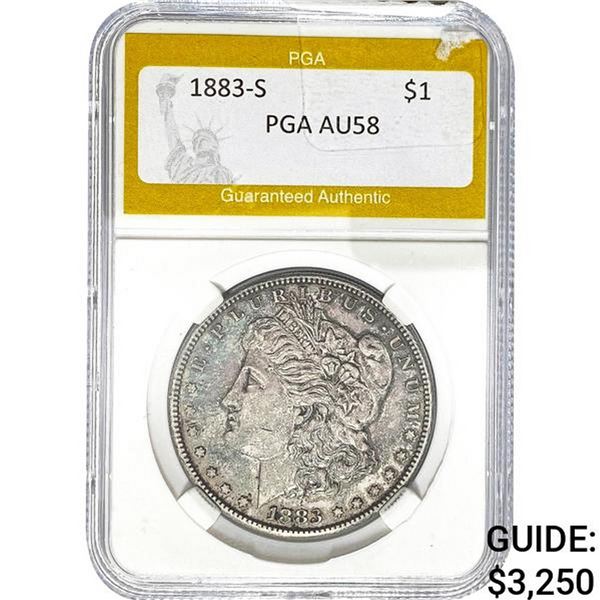 1883-S Morgan Silver Dollar PGA AU58