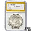 Image 1 : 1882-CC Morgan Silver Dollar PGA MS65