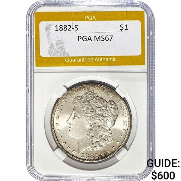 1882-S Morgan Dollar PGA MS67