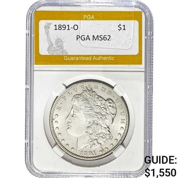 1891-O Morgan Dollar PGA MS62