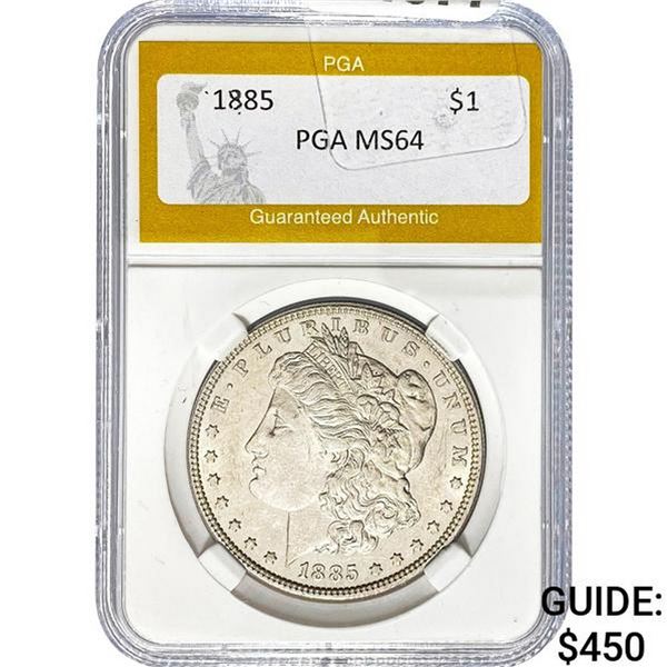 1885 Morgan Silver Dollar PGA MS64