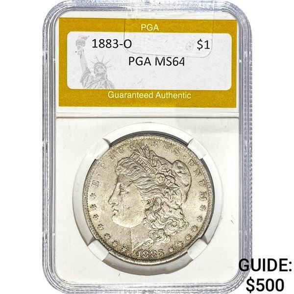 1883-O Morgan Silver Dollar PGA MS64