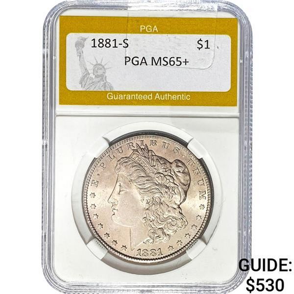 1881-S Morgan Dollar PGA MS65+