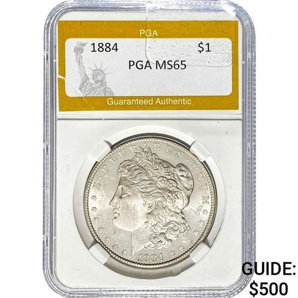 1884 Morgan Silver Dollar PGA MS65