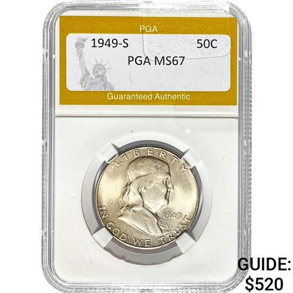 1949-S Franklin Half Dollar PGA MS67