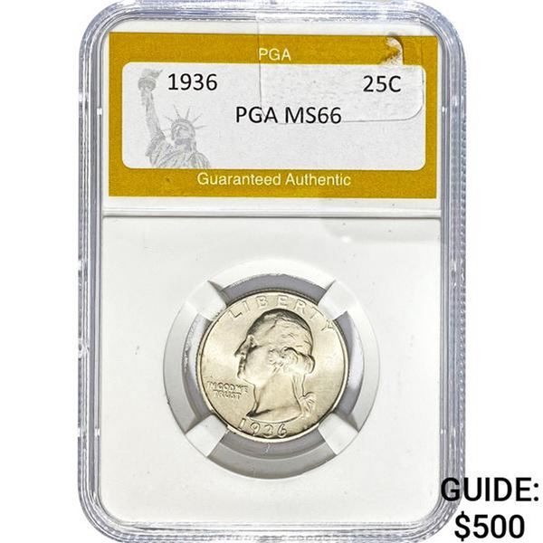 1936 Washington Quarter PGA MS66