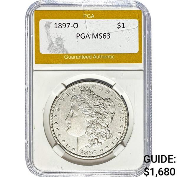 1897-O Morgan Dollar PGA MS63