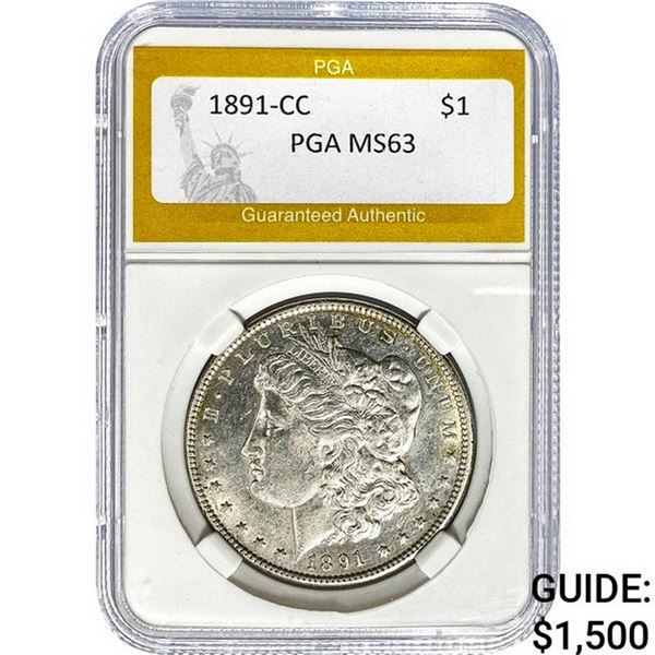 1891-CC Morgan Dollar PGA MS63